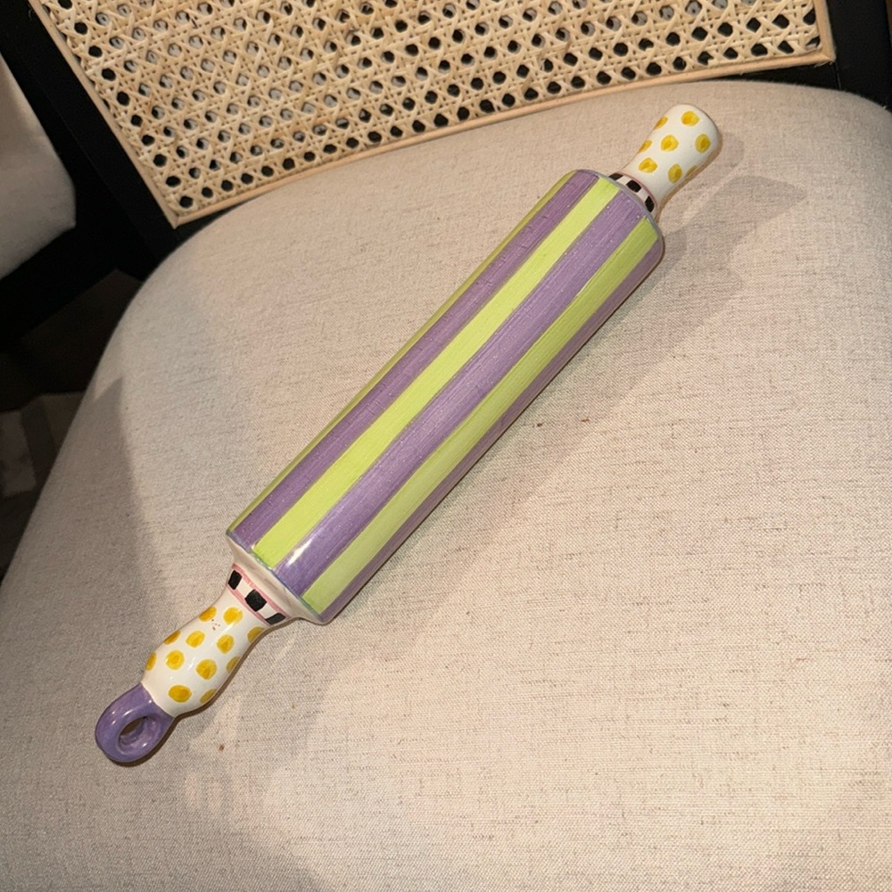 Mackenzie-Childs Picadilly Ceramic Rolling Pin